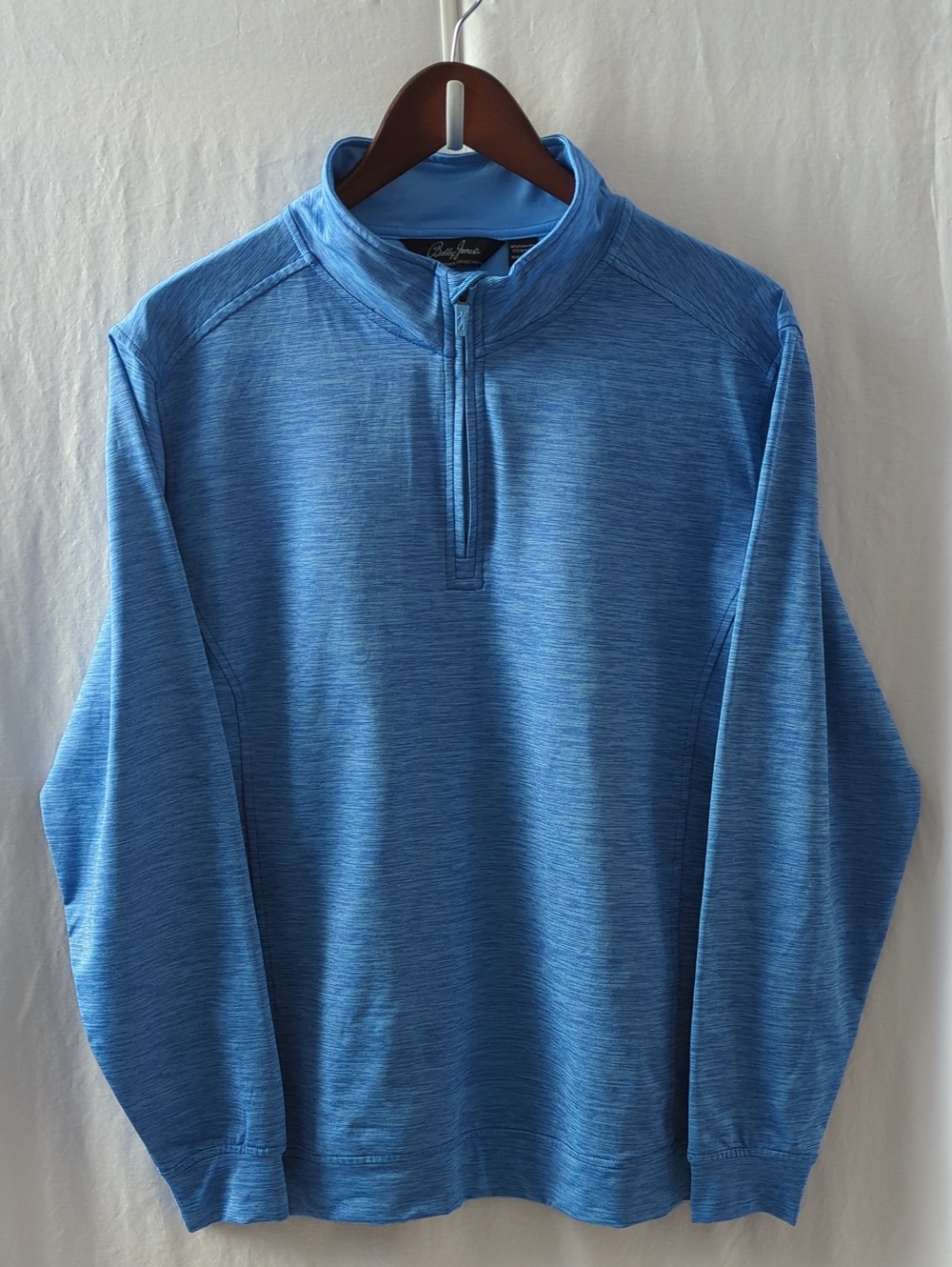 Bobby Jones Soft Midweight Fleece Quarter Zip Pullover Blue Mens Large BJ482503